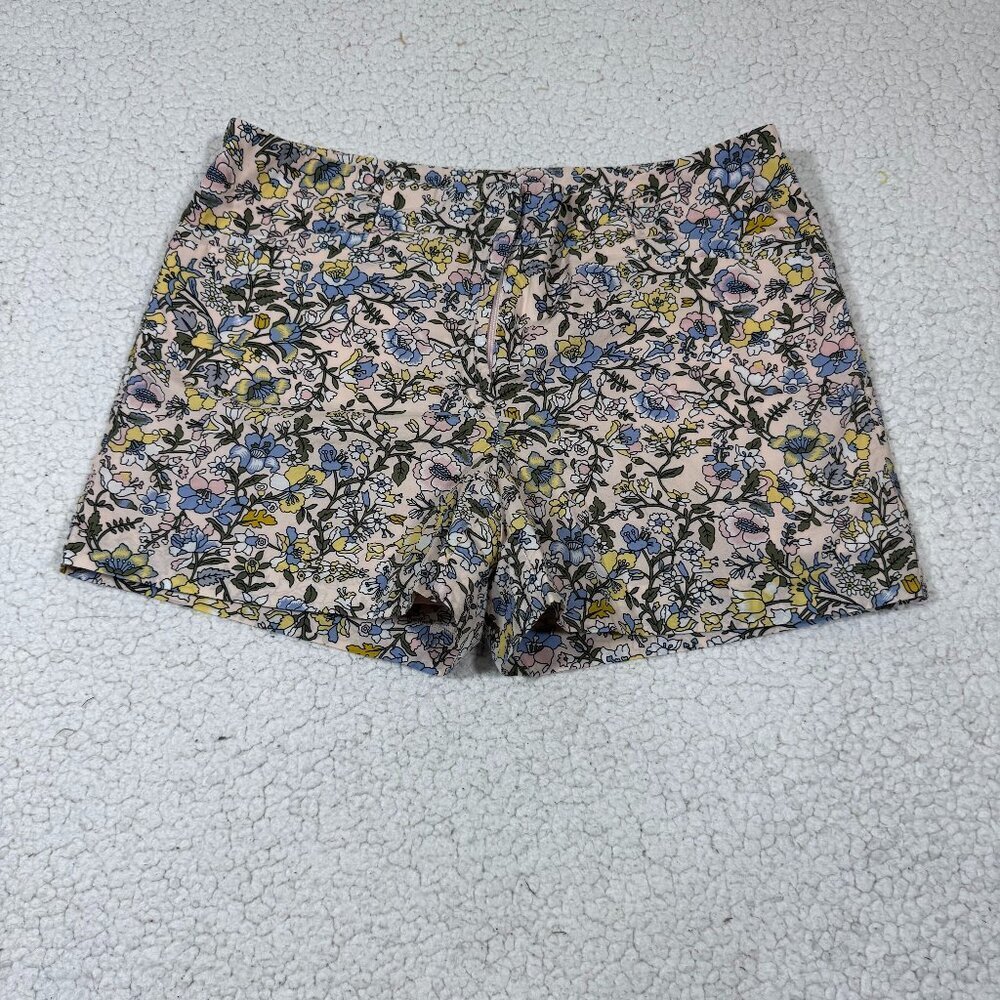 Loft The Waist Short Floral Cotton Chino Shorts Women's 6 Cottagecore Feminine